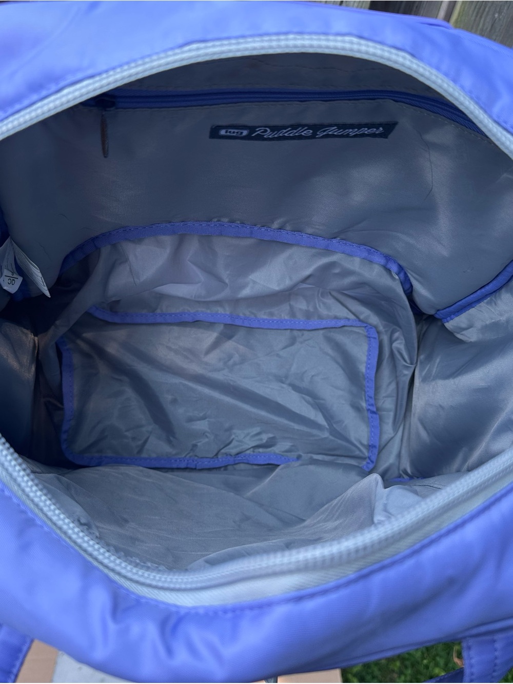 Lug Puddle Jumper Quilted Travel Tote Overnight Gym Bag Periwinkle Blue - Picture 16 of 17